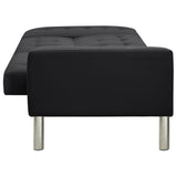 NNEVL Sofa Bed Artificial Leather Black