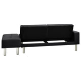 NNEVL Sofa Bed Artificial Leather Black