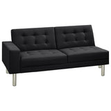 NNEVL Sofa Bed Artificial Leather Black