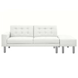 NNEVL Sofa Bed Artificial Leather White