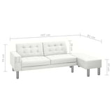 NNEVL Sofa Bed Artificial Leather White