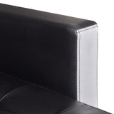 NNEVL L-shaped Sofa Bed Faux Leather Black