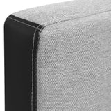 NNEVL Corner Sofa Bed Fabric 218x155x69 cm Black and Grey