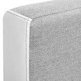 NNEVL Corner Sofa Bed Fabric  218x155x69 cm White and Grey