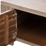 NNEVL TV Cabinet Solid Brushed Acacia Wood 140x38x40 cm