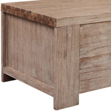 NNEVL TV Cabinet Solid Brushed Acacia Wood 140x38x40 cm