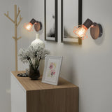 NNEVL Wall Lamp 2 pcs E14 Black and Copper