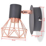 NNEVL Wall Lamp 2 pcs E14 Black and Copper