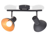 NNEVL Ceiling Lamp for 2 Bulbs E27 Black and Gold