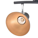 NNEVL Ceiling Lamp for 2 Bulbs E27 Black and Gold