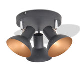 NNEVL Ceiling Lamp for 3 Bulbs E27 Black and Gold
