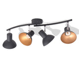 NNEVL Ceiling Lamp for 4 Bulbs E27 Black and Gold
