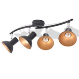 NNEVL Ceiling Lamp for 4 Bulbs E27 Black and Gold