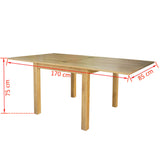 NNEVL Extendable Table Oak 170x85x75 cm