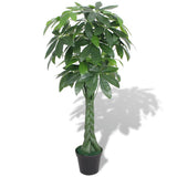 NNEVL Artificial Fortune Tree Plant with Pot 145 cm Green