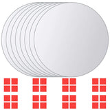 NNEVL 8 pcs Mirror Tiles Round Glass