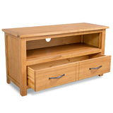 NNEVL TV Cabinet 90x35x48 cm Solid Oak Wood