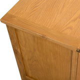NNEVL TV Cabinet 90x35x48 cm Solid Oak Wood