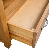 NNEVL TV Cabinet 90x35x48 cm Solid Oak Wood