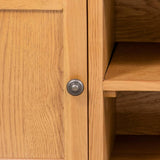 NNEVL TV Cabinet 120x35x48 cm Solid Oak Wood