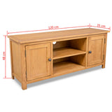 NNEVL TV Cabinet 120x35x48 cm Solid Oak Wood