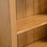 NNEVL 5-Tier Bookcase 60x22.5x140 cm Solid Oak Wood