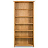 NNEVL 6-Tier Bookcase 80x22.5x180 cm Solid Oak Wood