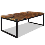 NNEVL Coffee Table Teak Resin 110x60x40 cm
