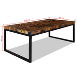 NNEVL Coffee Table Teak Resin 110x60x40 cm