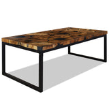 NNEVL Coffee Table Teak Resin 110x60x40 cm