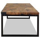 NNEVL Coffee Table Teak Resin 110x60x40 cm