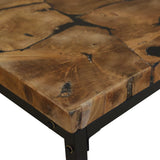 NNEVL Coffee Table Teak Resin 110x60x40 cm