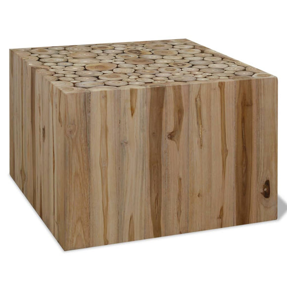 NNEVL Coffee Table Genuine Teak 50x50x35 cm