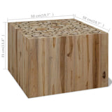 NNEVL Coffee Table Genuine Teak 50x50x35 cm