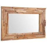 NNEVL Decorative Mirror Teak 90x60 cm Rectangular