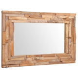 NNEVL Decorative Mirror Teak 90x60 cm Rectangular