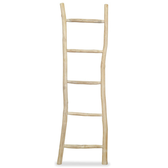 NNEVL Towel Ladder with 5 Rungs Teak 45x150 cm Natural