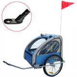 NNEVL Kids' Bicycle Trailer with Extra Connector Blue 36 kg