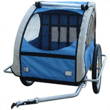NNEVL Kids' Bicycle Trailer with Extra Connector Blue 36 kg