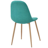 NNEVL Dining Chairs 6 pcs Green Fabric