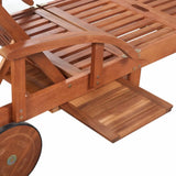 NNEVL Sun Loungers 2 pcs with Table Solid Acacia Wood