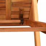 NNEVL Sun Loungers 2 pcs with Table Solid Acacia Wood