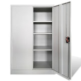 NNEVL Office Cabinet 90x40x140 cm Steel Grey