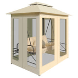 NNEVL Gazebo Convertible Swing Bench Cream White