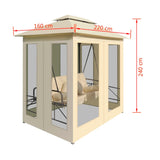 NNEVL Gazebo Convertible Swing Bench Cream White