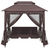 NNEVL Gazebo Convertible Swing Bench Coffee