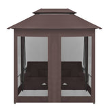 NNEVL Gazebo Convertible Swing Bench Coffee