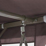 NNEVL Gazebo Convertible Swing Bench Coffee