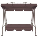 NNEVL Outdoor Convertible Swing Bench with Canopy Coffee