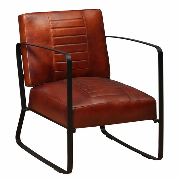 NNEVL Lounge Chair Brown Genuine Leather
